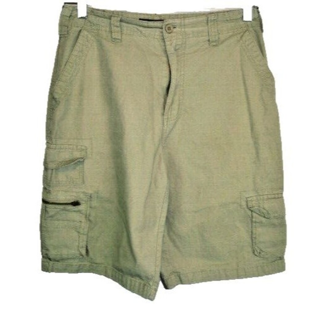 Mens Airwalk Tan Ripstop Cotton Flat Front Board Casual Shorts sz 30x10 - Picture 2 of 6